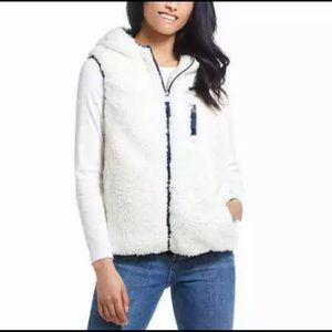 Hooded Sherpa Vest, NWT
